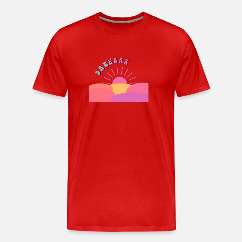 Dankbarkeit ist heilend - Geschenkidee - Geschenk - Männer Premium Bio T-Shirt - Rot