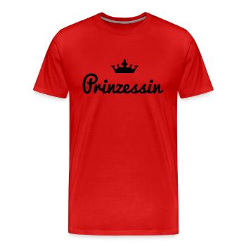 Prinzessin - Männer Premium Bio T-Shirt - Rot - Vorne - Damien (186cm)
