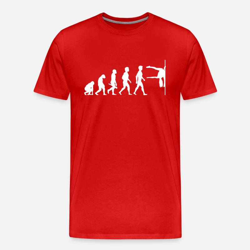 Evolution Poledance Pole Dancing Danse - T-shirt bio Premium Homme - rouge