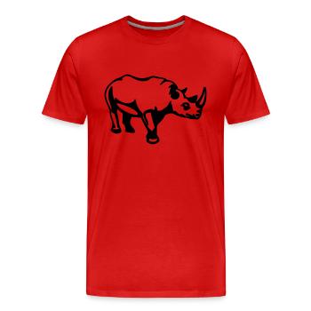 nashorn - Männer Premium Bio T-Shirt - Rot - Vorne - Damien (186cm)