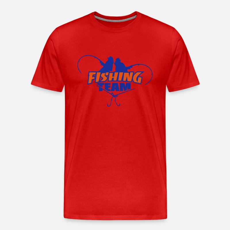fishing_team2_2c - Männer Premium Bio T-Shirt - Rot