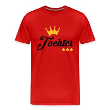 Fils / Fille / Petit-Fils / Petite-Fille - T-shirt bio Premium Homme - rouge - Devant - Damien (186cm)