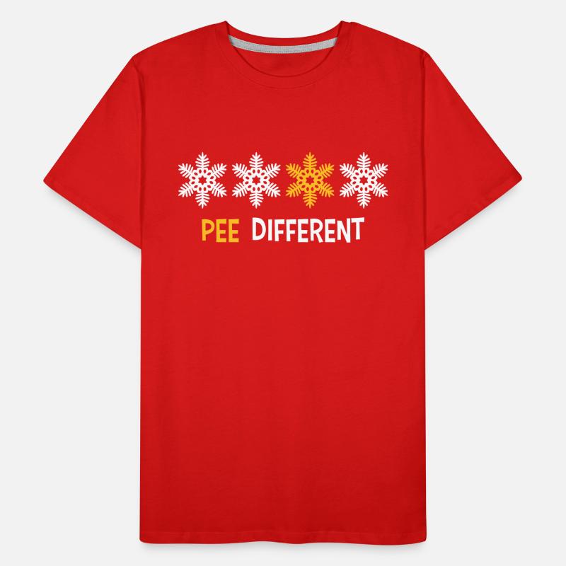 Pee Different Yellow Men's Premium Organic T-Shirt