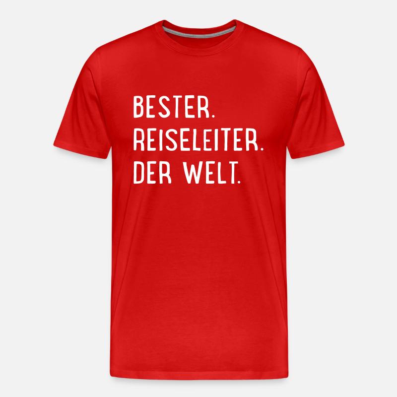 bester reiseleiter - Männer Premium Bio T-Shirt - Rot