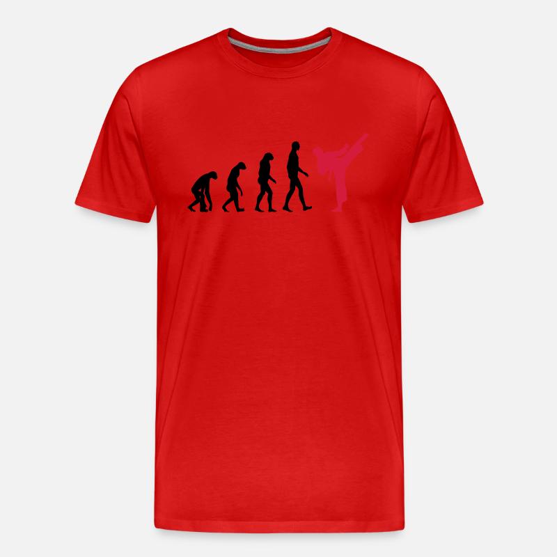 Karate - Evolution - Männer Premium Bio T-Shirt - Rot