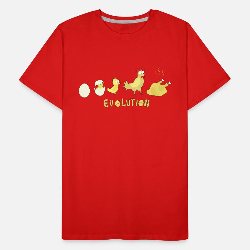 Evolution Egg Chicken Roast Chicken BBQ Barbecue Men's Premium Organic T-Shirt