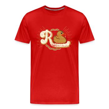 Rente Ente Pension Ruhestand - Männer Premium Bio T-Shirt - Rot - Vorne - Damien (186cm)