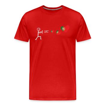 portugal portugiese portuguese porto lissabon - Männer Premium Bio T-Shirt - Rot - Vorne - Damien (186cm)