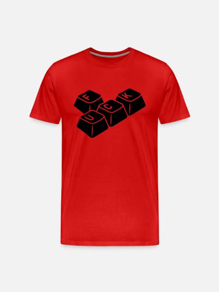 Keyboard F*CK - Men's Premium Organic T-Shirt - red