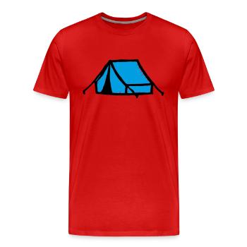 Tente - T-shirt bio Premium Homme - rouge - Devant - Damien (186cm)