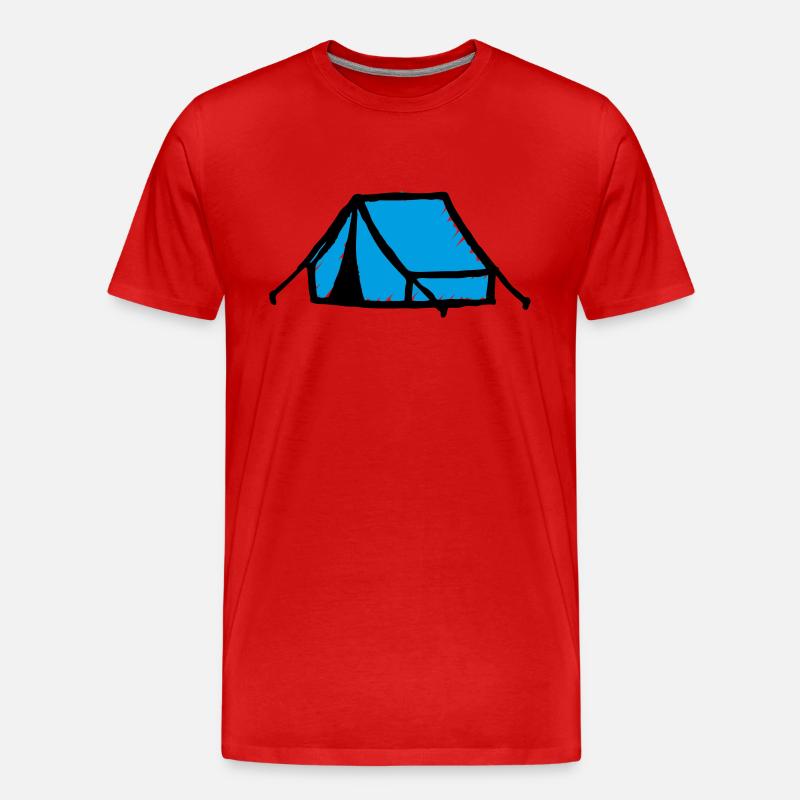 Zelt - Männer Premium Bio T-Shirt - Rot