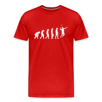 Joueur de badminton Fan de badminton Badminton Badminton Badminton - T-shirt bio Premium Homme - rouge - Devant - Damien (186cm)