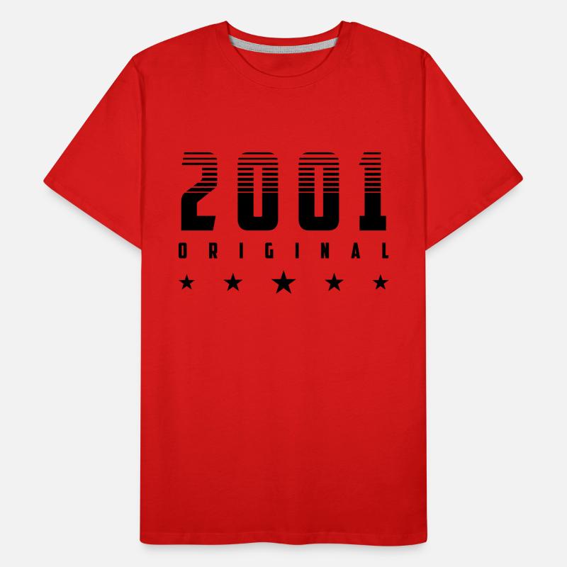 Original 2001 Année de naissance | Couleur modifiable T-shirt bio Premium Homme