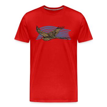 Bird - Men's Premium Organic T-Shirt - red - Front - Damien (186cm)