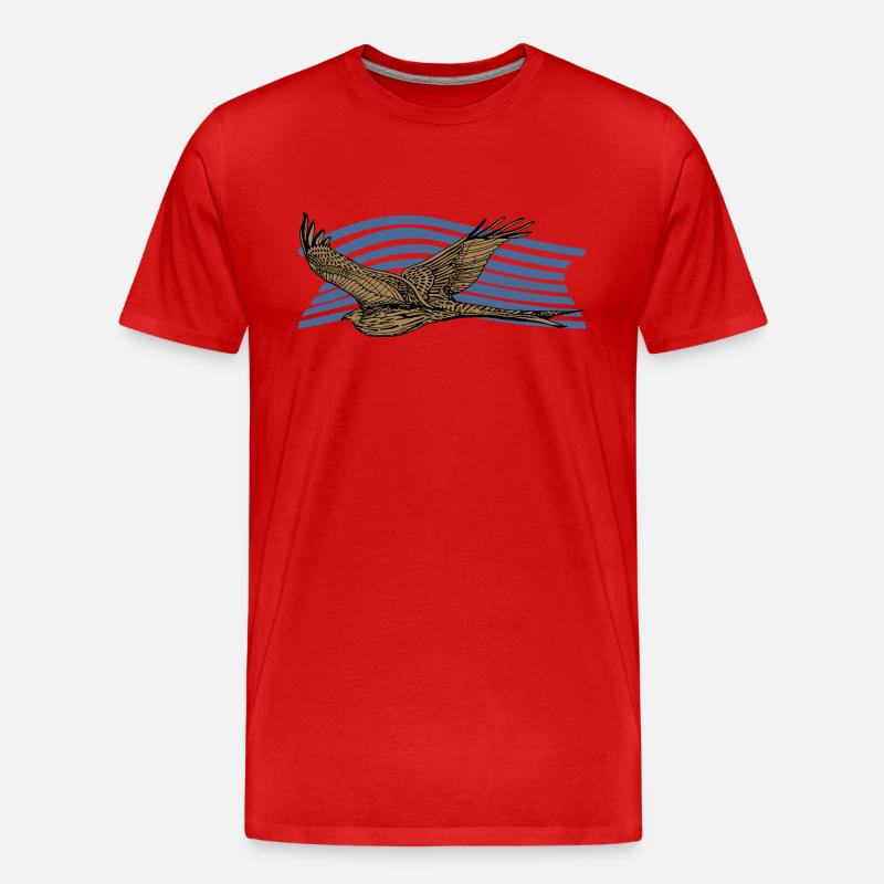 Vogel - Männer Premium Bio T-Shirt - Rot