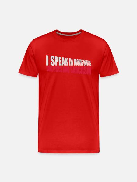 speak lyrics and sarcasm - Men's Premium Organic T-Shirt - red