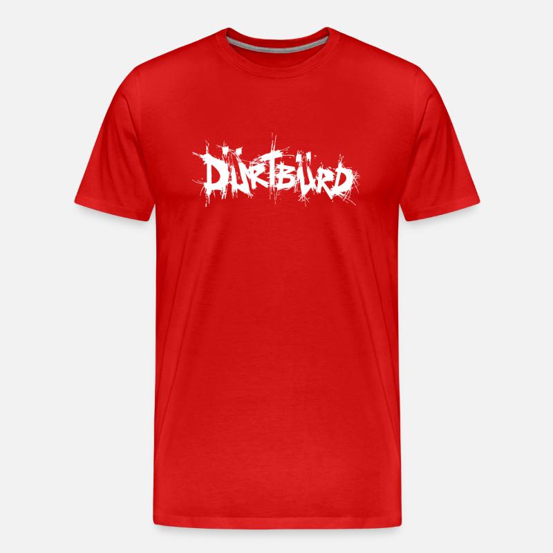 Dürtbürd Merch White Logo - Männer Premium Bio T-Shirt - Rot