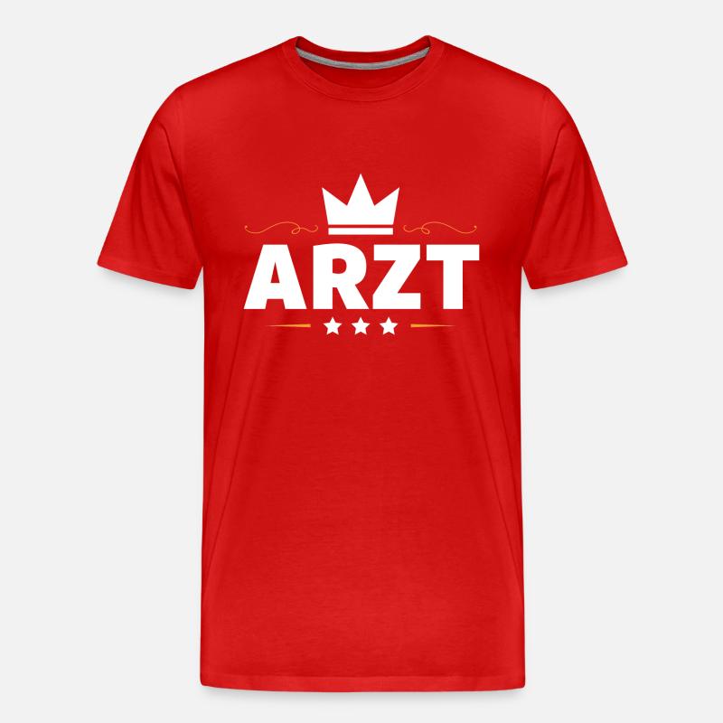 Arzt Beruf - Männer Premium Bio T-Shirt - Rot