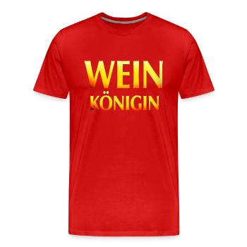 Wein Königin weiß hell - Männer Premium Bio T-Shirt - Rot - Vorne - Damien (186cm)