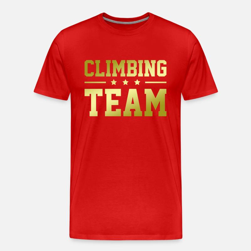 Climbing Team - Männer Premium Bio T-Shirt - Rot