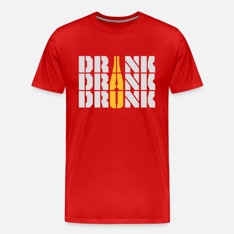 drink drank drunk quote - Men's Premium Organic T-Shirt - red