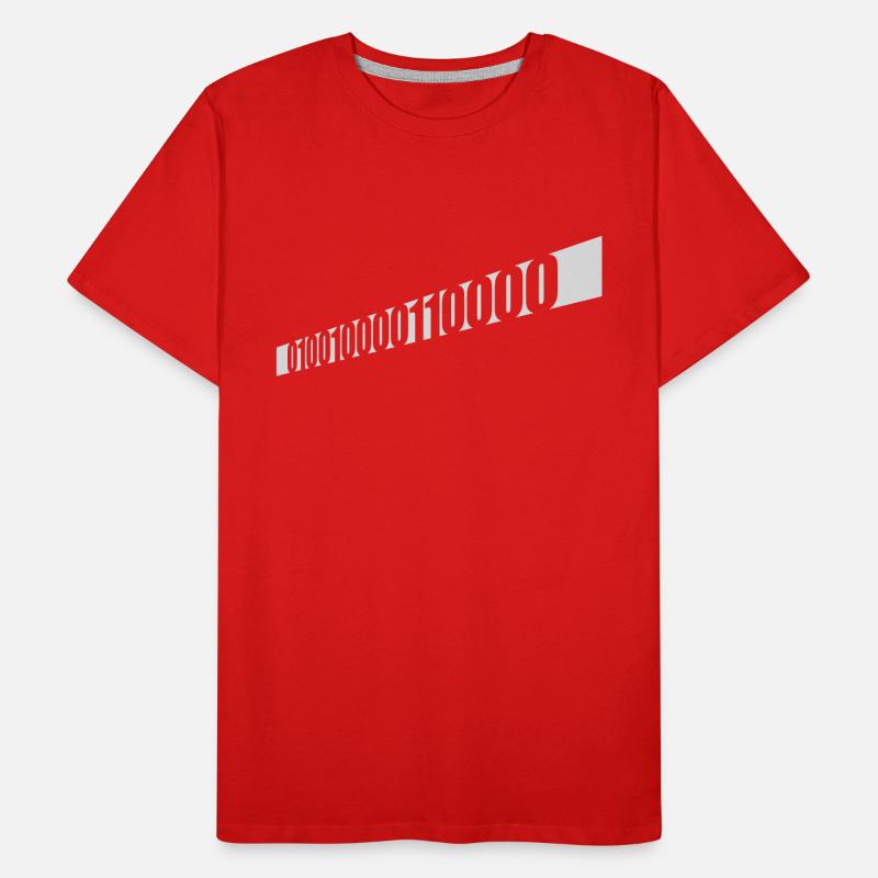 Binary Code Program Language Men's Premium Organic T-Shirt
