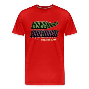 Joke Drive Roman Geek Happy Creativewriting - T-shirt bio Premium Homme - rouge - Devant - Damien (186cm)