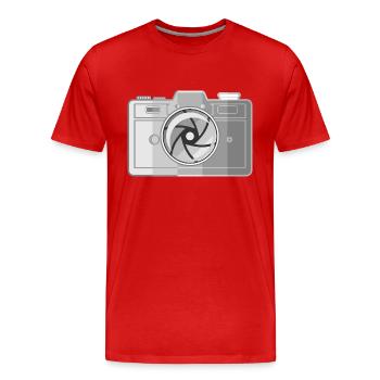 Retro-Filmkamera - Männer Premium Bio T-Shirt - Rot - Vorne - Damien (186cm)
