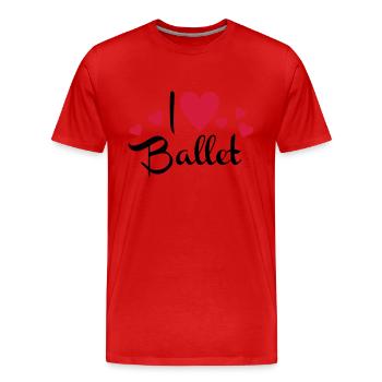 Ballet - T-shirt bio Premium Homme - rouge - Devant - Damien (186cm)