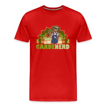 Flowers Garden Landscaping Gardener Horticulture - Men's Premium Organic T-Shirt - red - Front - Damien (186cm)