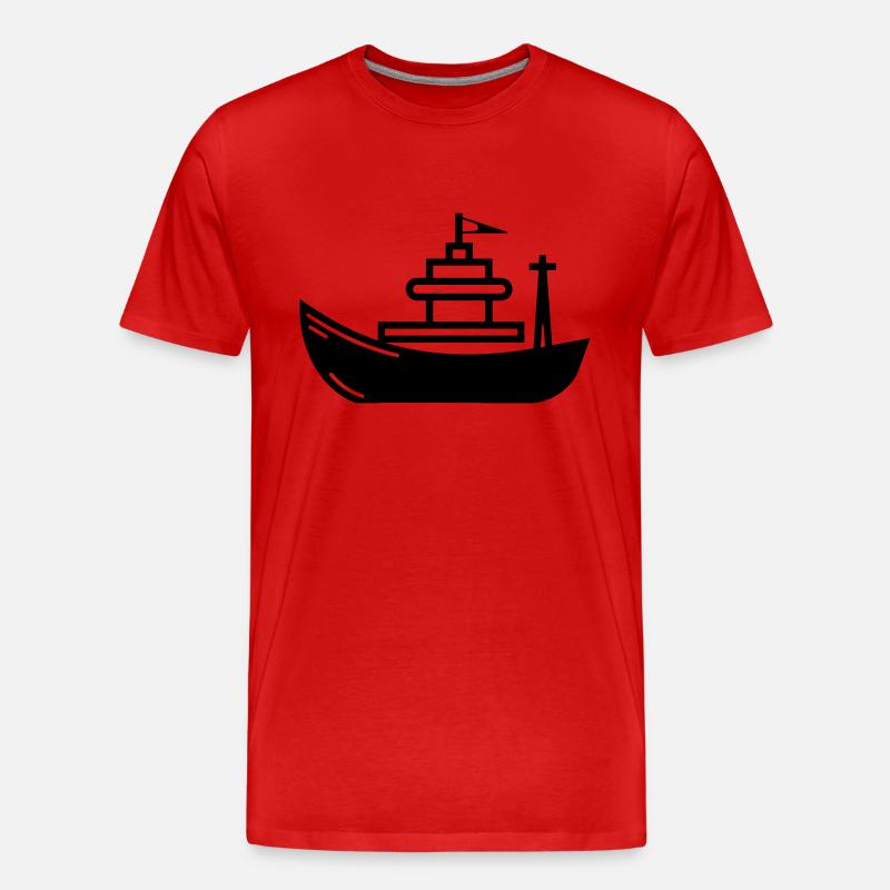 Boot - Männer Premium Bio T-Shirt - Rot