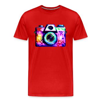 Photographing Photographer Camera Photographer Funny - Men's Premium Organic T-Shirt - red - Front - Damien (186cm)