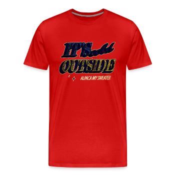 Idée cadeau Happy Bodybuilder Fun Père Noël mignon - T-shirt bio Premium Homme - rouge - Devant - Damien (186cm)