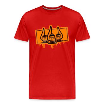 Vacuum Cleaner Icon - Men's Premium Organic T-Shirt - red - Front - Damien (186cm)
