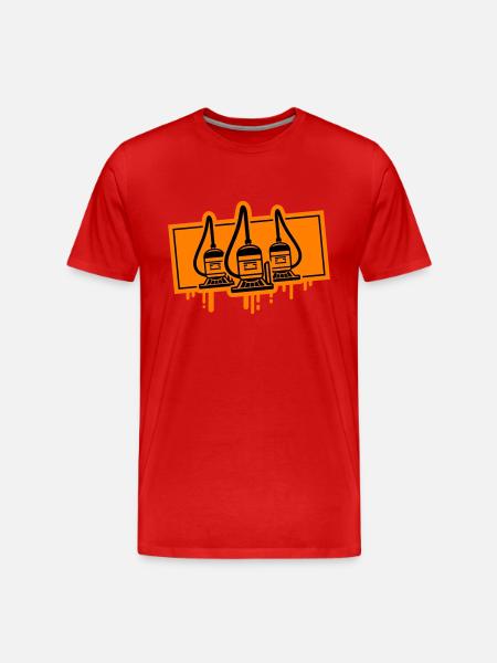 Staubsauger Icon - Männer Premium Bio T-Shirt - Rot
