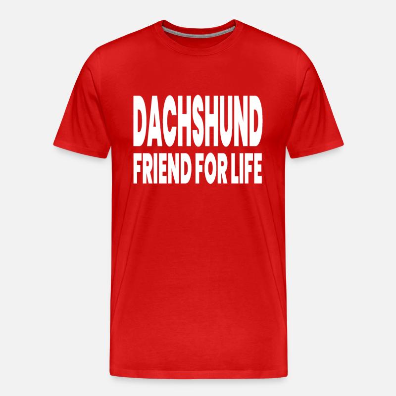 Dackel - Männer Premium Bio T-Shirt - Rot