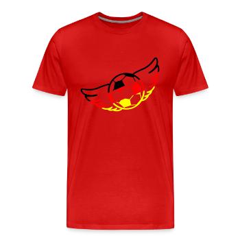 Football Allemagne - T-shirt bio Premium Homme - rouge - Devant - Damien (186cm)