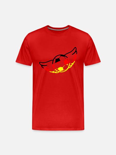 fußball deutschland - Männer Premium Bio T-Shirt - Rot