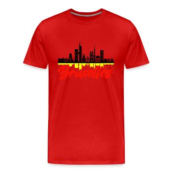 bruxelles - T-shirt bio Premium Homme - rouge - Devant - Damien (186cm)