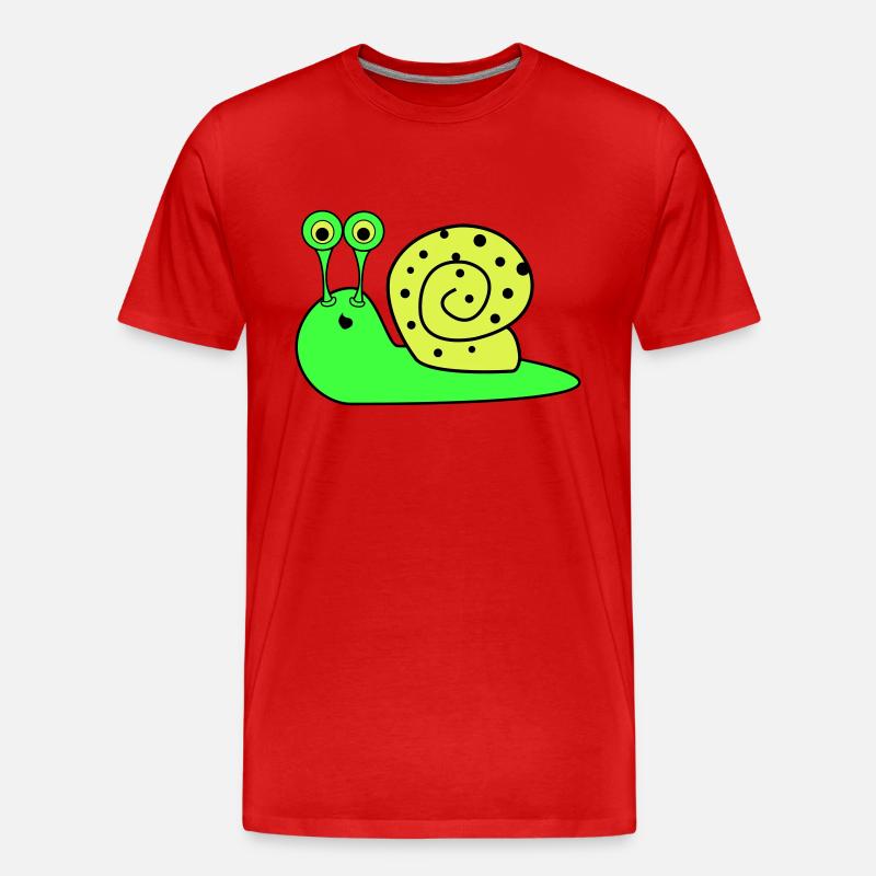 schnecke funny - Männer Premium Bio T-Shirt - Rot