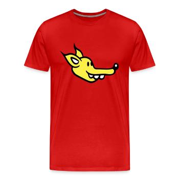 Hund Gesicht Kleiner Glücklicher Welpe Haustier - Männer Premium Bio T-Shirt - Rot - Vorne - Damien (186cm)