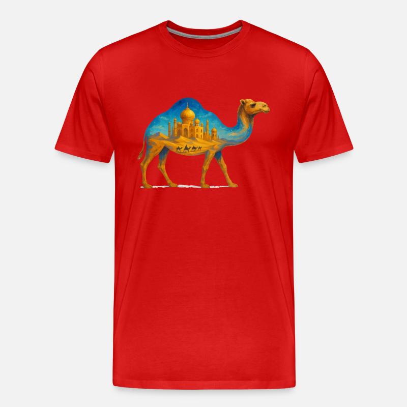 kamel wueste palast - Männer Premium Bio T-Shirt - Rot