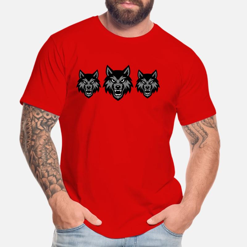 Wolf Head Group Pack Men's Premium Organic T-Shirt