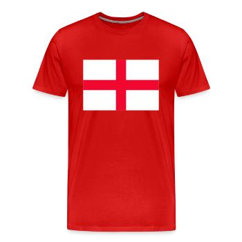 england - Men's Premium Organic T-Shirt - red - Front - Damien (186cm)
