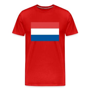 Pays-Bas - T-shirt bio Premium Homme - rouge - Devant - Damien (186cm)