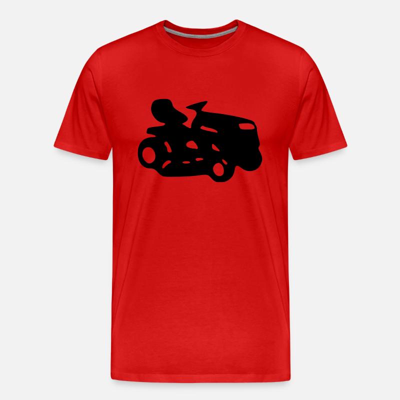 Aufsitzmäher/Rasentraktor - Männer Premium Bio T-Shirt - Rot