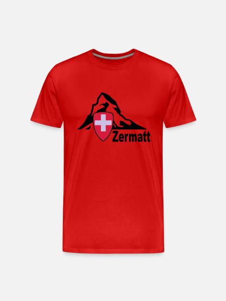 zermatt - Men's Premium Organic T-Shirt - red