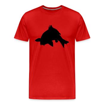 carpe pour pecheur - T-shirt bio Premium Homme - rouge - Devant - Damien (186cm)