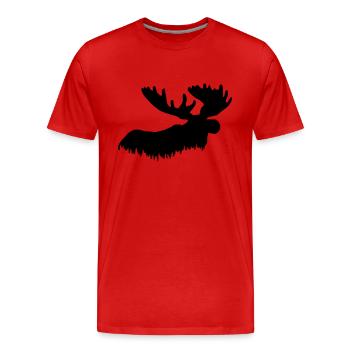 Moose - Men's Premium Organic T-Shirt - red - Front - Damien (186cm)