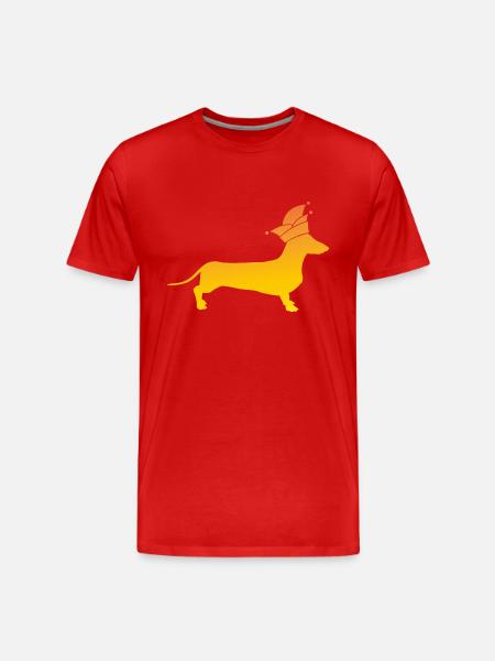 Dackel Alaaf - Männer Premium Bio T-Shirt - Rot